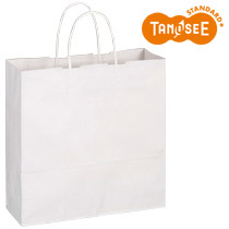 TANOSEE 手提袋 丸紐 白無地・中 50枚入(OR-W-M)