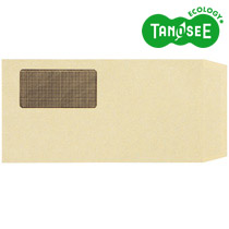  TANOSEE 窓付封筒 長3 クラフト 裏地紋付 100枚入(MN3-100K)