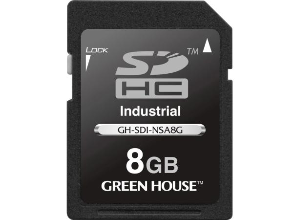 インダストリアルSDカード SLC 0-70°C 8GB GH-SDI-NSA8G