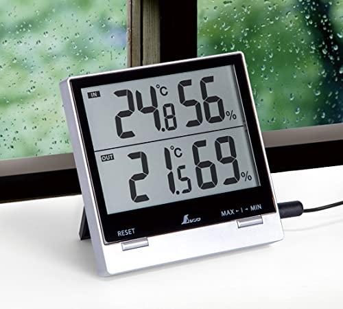 シンワ測定(Shinwa Sokutei) デジタル温湿度計Smart C最高・最低 室内・室外防水外部センサー 73120