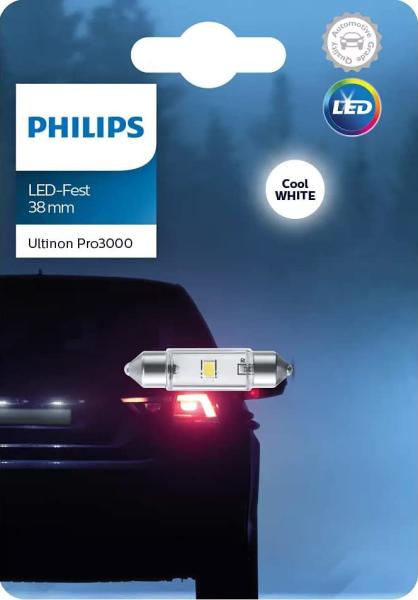 PHILIPS tBbvX Ultinon Pro3000 [vpLED 12V T10X38 C5W 6000K 50lm 1 11854U30CWB1 PHILIPPS tBbvX