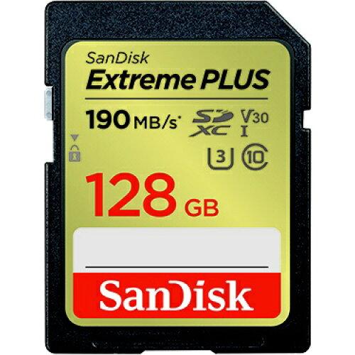 サンディスク エクストリーム プラス SDXC UHS-Iカード 128GB(SDSDXWA-128G-JNJIP)