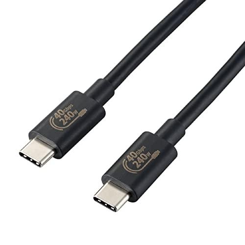 USB4P[u C-C^Cv Fؕi USB Power DeliveryΉ 240W 1.0m ubN / USB4-CCPE10NBK