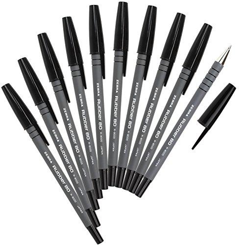 ゼブラ 油性ボールペン ラバー80 0.7mm 黒 R-8000-BK 1箱(10本)【R-8000-BK】