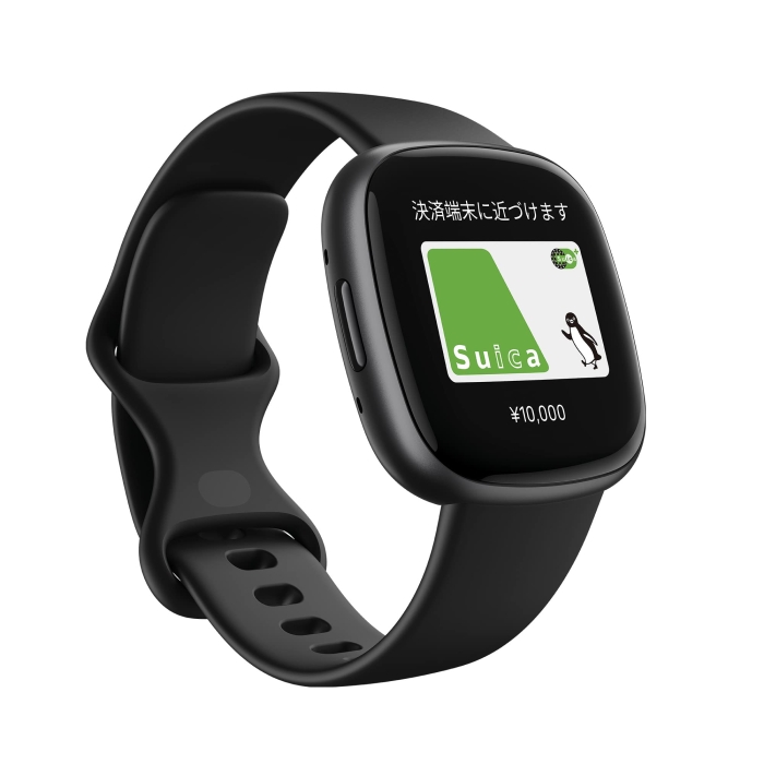ySuicaΉzFitbit Versa 4 X}[gEHb` ubN [6Ԉȏ̃obe[Ct/Alexa/GPS] FB523BKBK-FRCJK [{Ki]