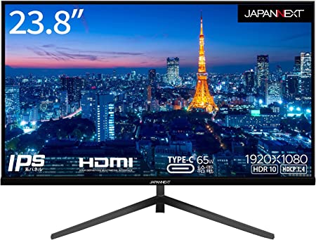 JAPANNEXT 23.8C`IPSpl tHDtj^[ JN-IPS2380FHDR-C65W HDMI USB-C(65Wd)