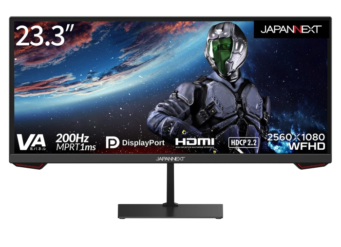 JN-VG233WFHD200 23.3^ 200HzΉ Q[~Oj^[ EgCh PIP/PBPΉ 2560~1080`1440 DisplayPort1.2 HDMI2.0