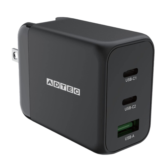 Power DeliveryΉ GaN AC[d/65W/USB Type-A 1|[g Type-C 2|[g/ubNyAPD-V065AC2-BKz