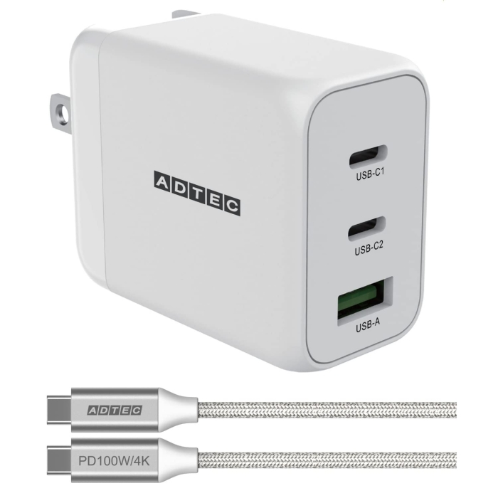 Power DeliveryΉ GaN AC[d/65W/USB Type-A 1|[g Type-C 2|[g/zCg  Type-C to CP[uZbgyAPD-V065AC2-wC-WHz