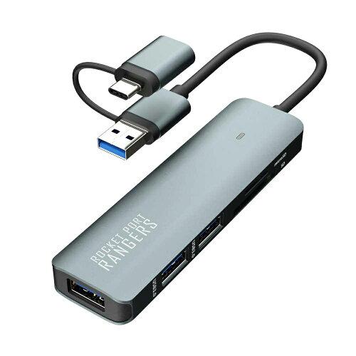 GAA ROCKETPORT RANGERS USB Type-C ϊt USB Hub USB3.0 x3 SD/MicroSDXbg Windows Mac OS Ή SD-UCRH2