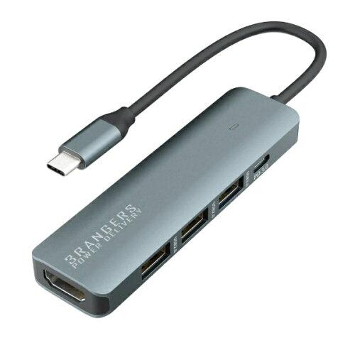 GAA3RANGERS POWER DELIVERY USB Type-C HDMI 4K DisplayPort Alt ModeΉ USB Hub 2.0 x2 3.0 x1 Power Delivery 100W TypeC Windows Mac OS Ή SD-UCHHPD1