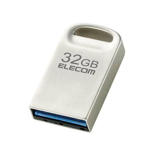 USBメモリ/USB3.2(Gen1)対応/超小型/32GB/シルバー(MF-SU3A032GSV)