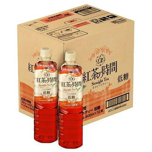 #紅茶の時間 ストレートティー 低糖 900ml×12本 504240