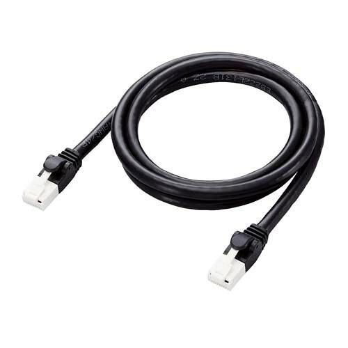 LANケーブル/CAT6A対応/EU RoHS指令準拠/爪折れ防止/簡易パッケージ仕様/1.0m/ブラック(LD-GPAT/BK1/RS)