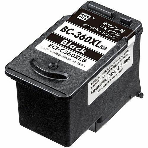 (エコリカ)ecorica BC-360XL 互換リサイクルインクカートリッジ ECI-C360XLB