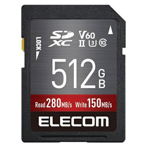 SDXCJ[h/f[^T[rXt/UHS-II/V60/512GB(MF-FS512GU23V6R) ELECOM GR