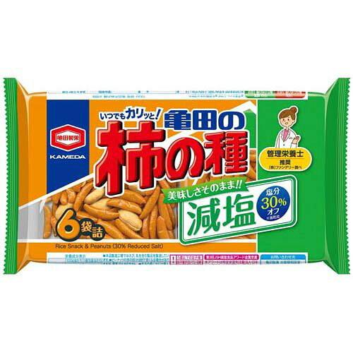 亀田製菓 減塩柿の種 6袋詰164g 【新商品 2/6 発売】 【今月の特売 菓子】 □お取り寄せ品