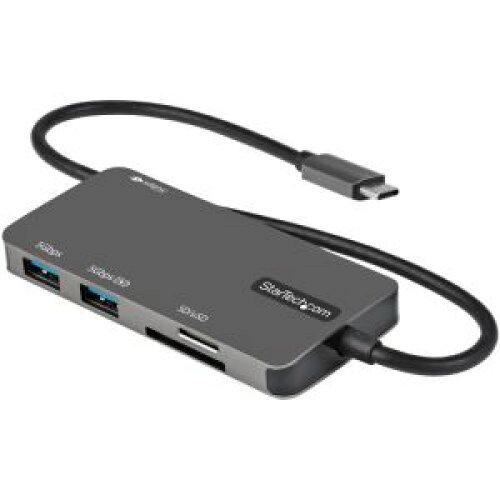 StarTech.com USB Type-C}`ϊA_v^[/4K HDMI/100W USB PD/SD  microSD Xbg/3|[gUSB 3.0 nu/^CvCΉ}`nu/{̈̌^30cmP[u DKT30CHSDPD O[
