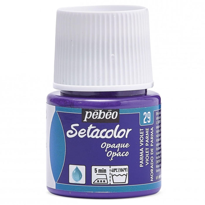 ぺべオ(Pebeo) 布用絵具 濃色生地にも描ける セタカラー不透明色45ml パルマバイオレット 29