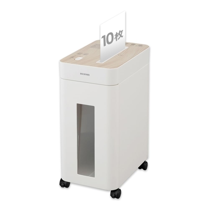 OS-A17C-W 業務用 静音 電動シュレッダー クロスカット 最大幅:A4 最大枚数:10枚以下 11L～20L ホワイト