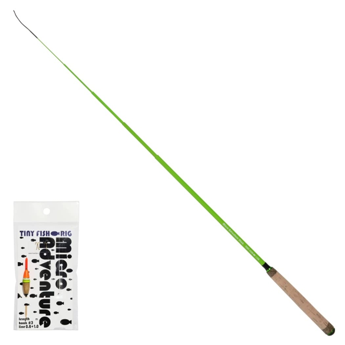 BRIDGE CORP Micro Adventure Stick  TINY FISH+RIG 150 C LIME (d|Zbg)