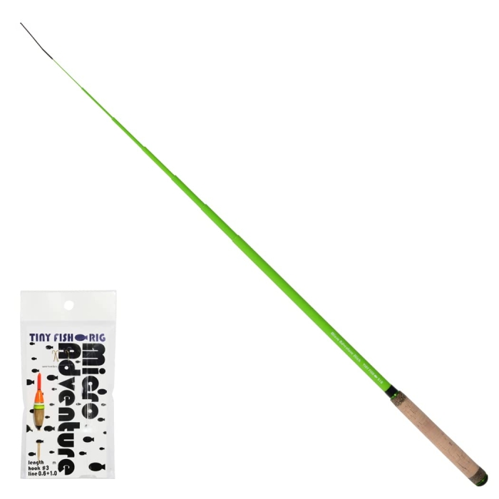 BRIDGE CORP Micro Adventure Stick  TINY FISH+RIG 210 C LIME (d|Zbg)