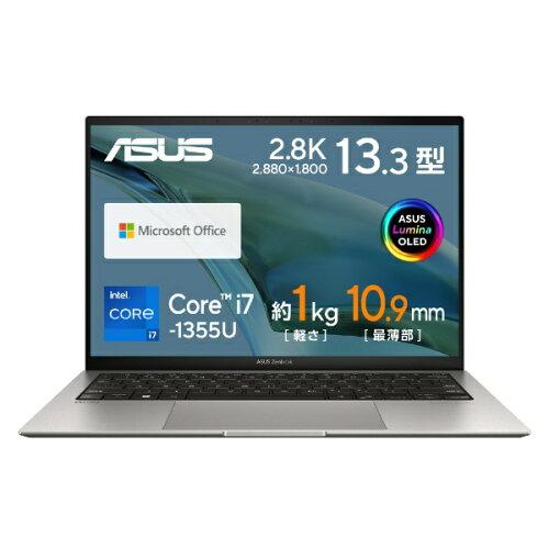 UX5304VA-NQI7WS ASUS ZenBook Windows 11 Home 13.3^iC`j Core i7 16GB SSD 512GB 2880~1800 WebJL OfficeL Bluetooth v5.1 1.0`1.5kg O[n