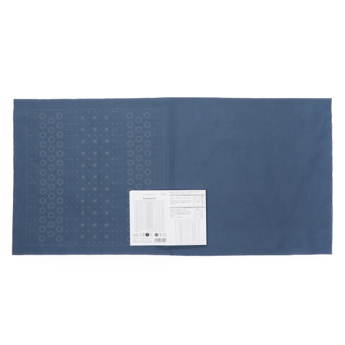刺し子の花ふきん 布パック 色 La bouquetiere 第4弾 カスミソウ Navy Blue H-14113 (1835217)