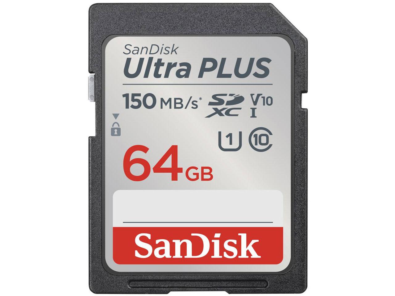 サンディスク ウルトラプラス SDXC UHS-Iカード 64GB(SDSDUWC-064G-JN3IN)