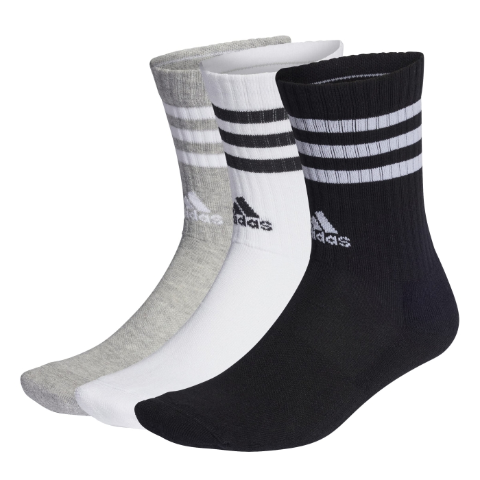 adidas ACHWSPWクッション3ストライプ3Pクル 品番:EBB67 カラー:ミディアムグレーヘザー/ホワイト/(IC1323) サイズ:XL