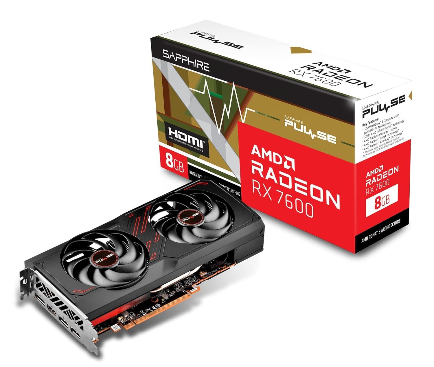 SAPPHIRE SAPPHIRE PULSE Radeon RX 7600 GAMING 8GB GDDR6 [PCIExp 8GB]