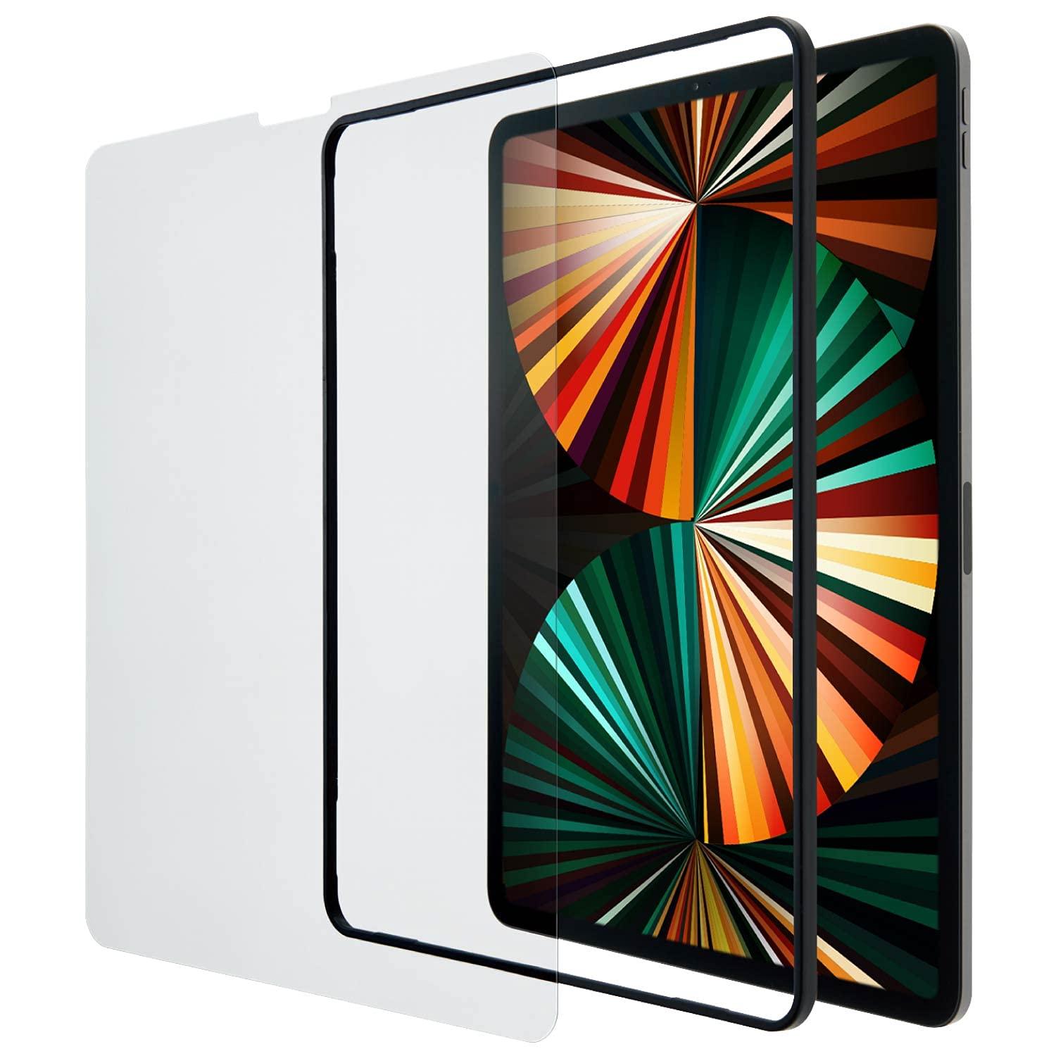 iPad Pro 12.9inch 第5世代 2021年モデル用ガイドフレーム付ガラスフィルム 0.33mm TBWA21PLFLGGJ 1枚