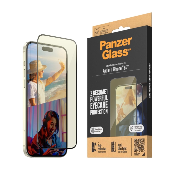 PanzerGlass pUOX 2815 iPhone 15 Plus 2815 UWF ˖h~u[CgJbg t -(2815) pUOX(Panzer Glass)