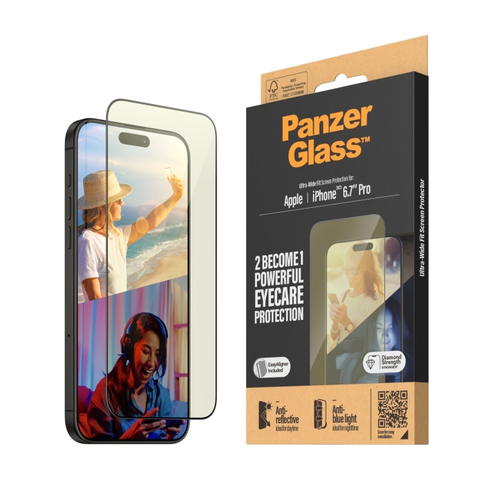 PanzerGlass pUOX 2816 iPhone 15 Pro Max 2816 UWF ˖h~u[CgJbg t -(2816)