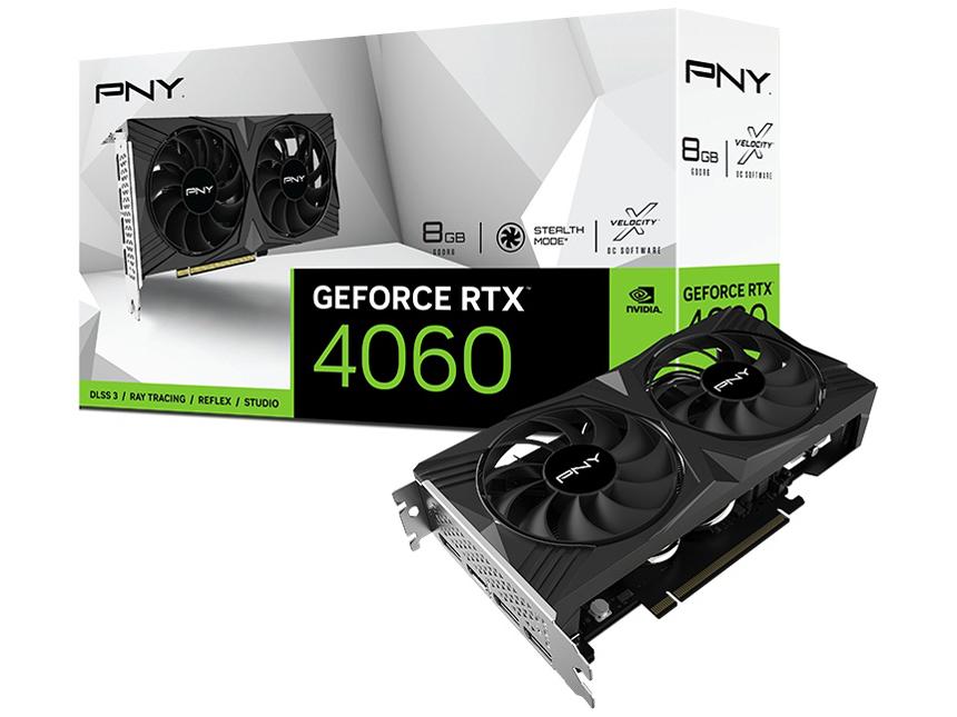 PNY GeForce RTX 4060 8GB STANDARD DUAL FAN   (VCG40608DFXPB1)