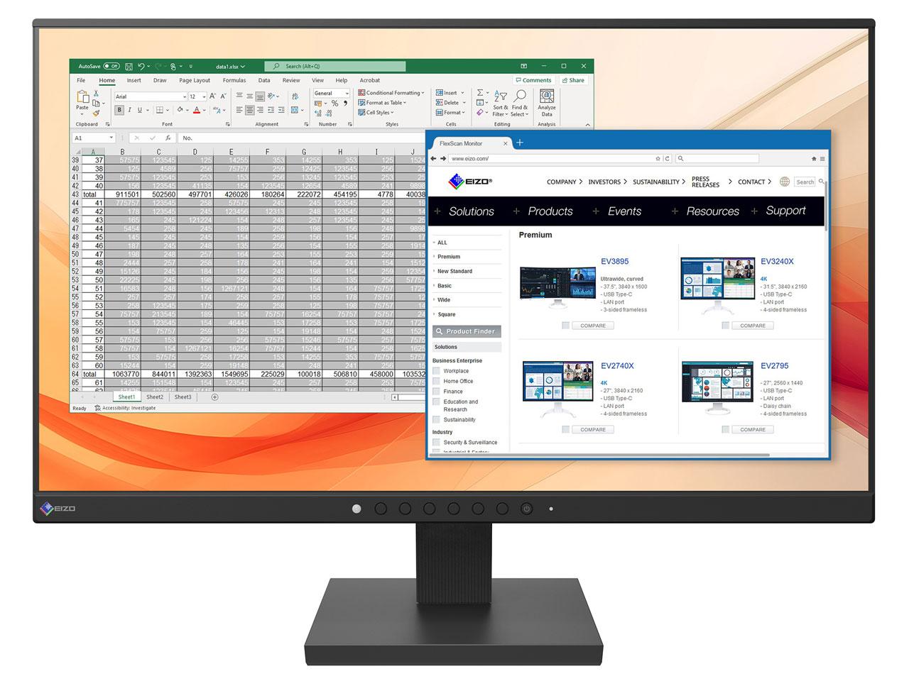 EV2130-BK 21.5型 FlexScan 液晶 1920×1080 スピーカー搭載 D-sub DisplayPort HDMI ブラック系