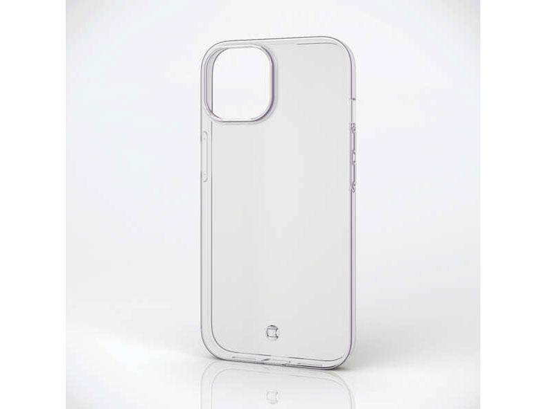 iPhone15 ケース ソフト スリム 薄型 1mm ストラップホール付き クリア PM-A23AUCTCR