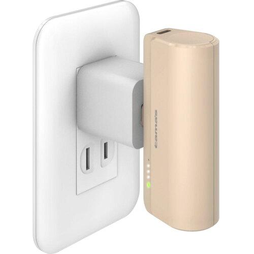 USB-Cコネクタ内蔵 PD20Wモバイルバッテリー 5000mAh カフェラテ(TLP132CT)