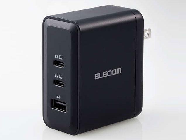 AC[d/USB PDΉ/100W/USB-Cx2/USB-Ax1(ACDC-PD65100BK) ELECOM GR