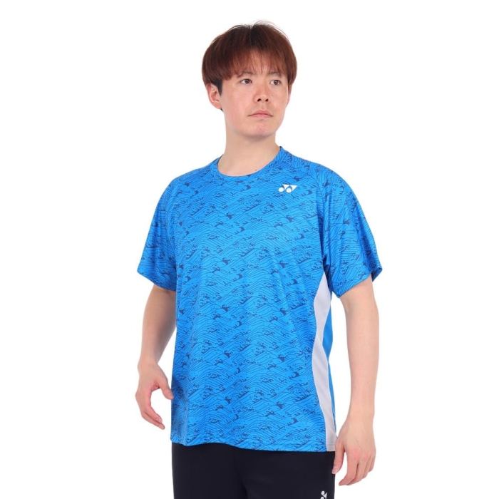 YONEX 青 Mサイズ シャツ（YONEX/ヨネックス】長袖 シャツ ユニ