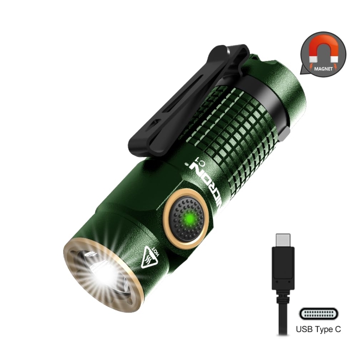 ECJOY!】 福井 充電式ポケットフラッシュライト IPX8 防水 最大1200