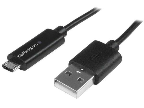 1m Micro USB [dP[u ([dm点LEDCgt) USB(IX) - }CNUSB(IX)yUSBAUBL1Mz