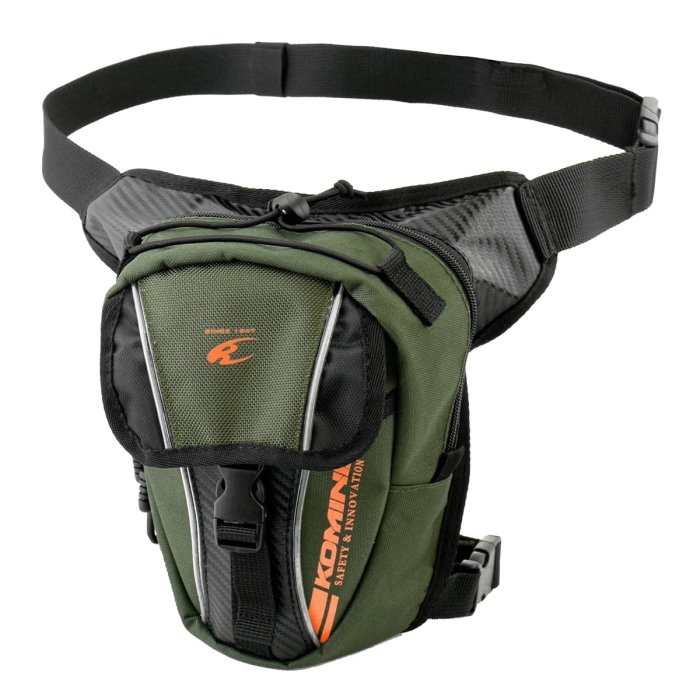 SA-053 R LEG BAG Reflect-Olive-ORG 09-053