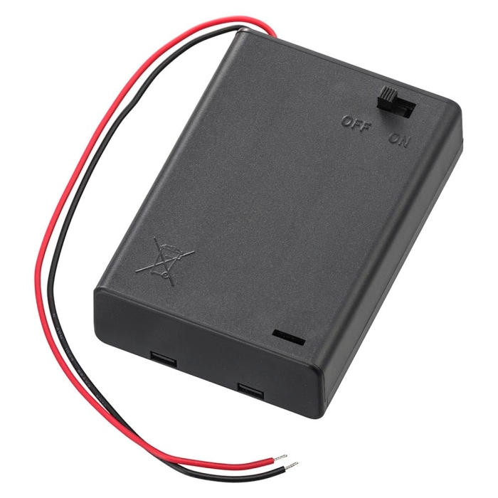 工作・ホビー用 電池ケース(単3×3個用/直列4.5V用/ブラック) KIT-UM3X3 SK