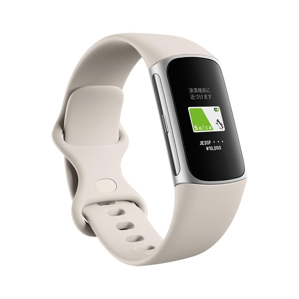 GA05185AP ySuicaΉztBbglXgbJ[ GPS Fitbit Charge 6(tBbgrbg `[W 6) Porcelain Band / Silver Aluminum Case GA05185-AP