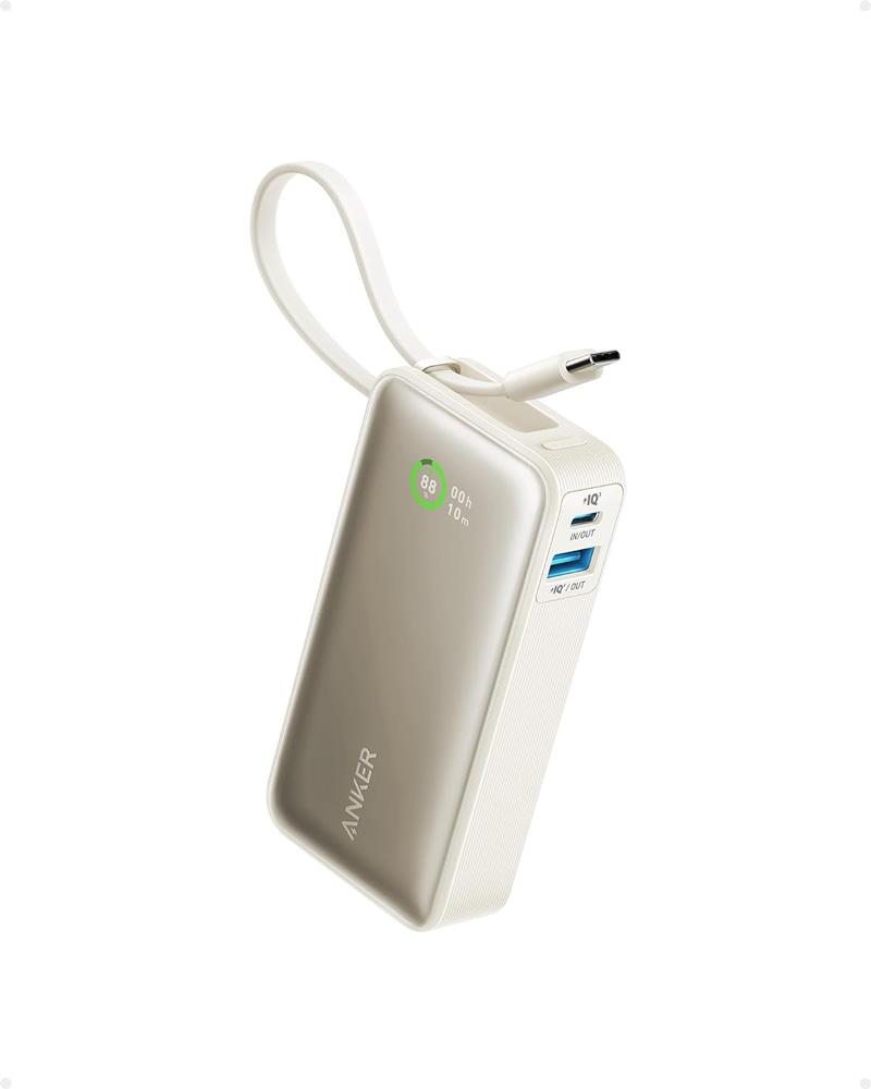 A1259N21 oCobe[ Nano Power Bank 10000mAh (30WABuilt-In USB-C Cable) Type-C  zCg A1259N21 [USB Power DeliveryΉ /3|[g]