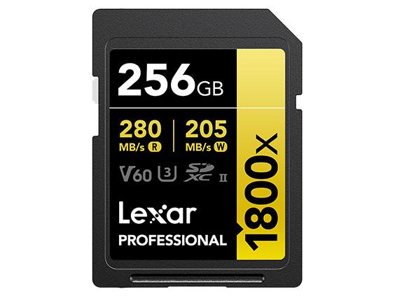 LSD1800256GB1NNJ Lexar SDXCJ[h 256GB 1800x UHS-II GOLD U3 V60 LSD1800256G-B1NNJ [Class10 /256GB]