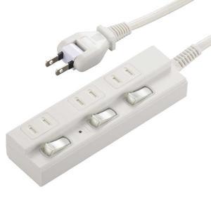 HSBKTPK32W 節電タップ  白 HSBK-TPK32-W [2.0m /3個口 /スイッチ付き(個別)]