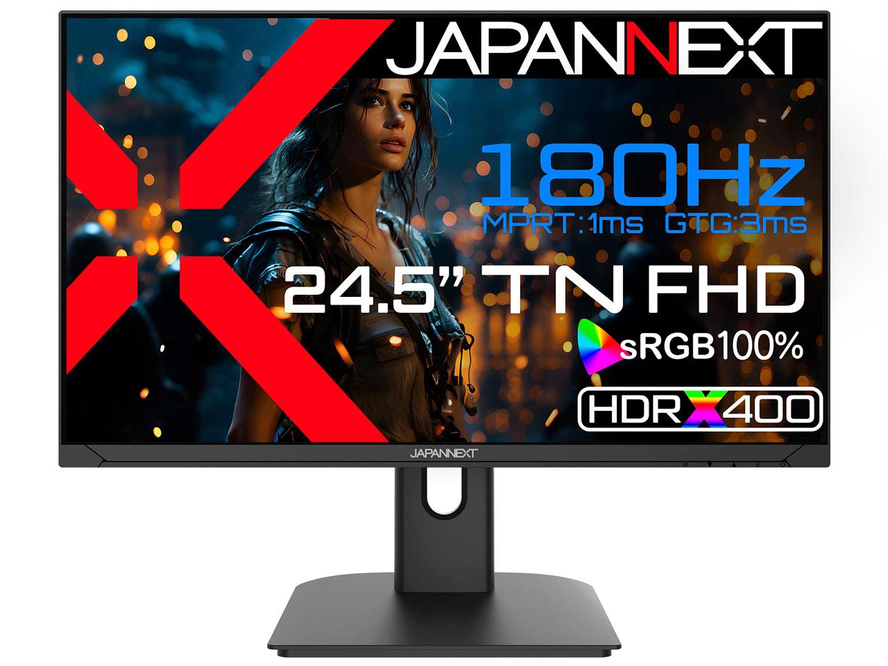 JN-245GT180FHDR 24.5^ t 1920~1080 Xs[J[ DisplayPort1.2 HDMI2.0~2
