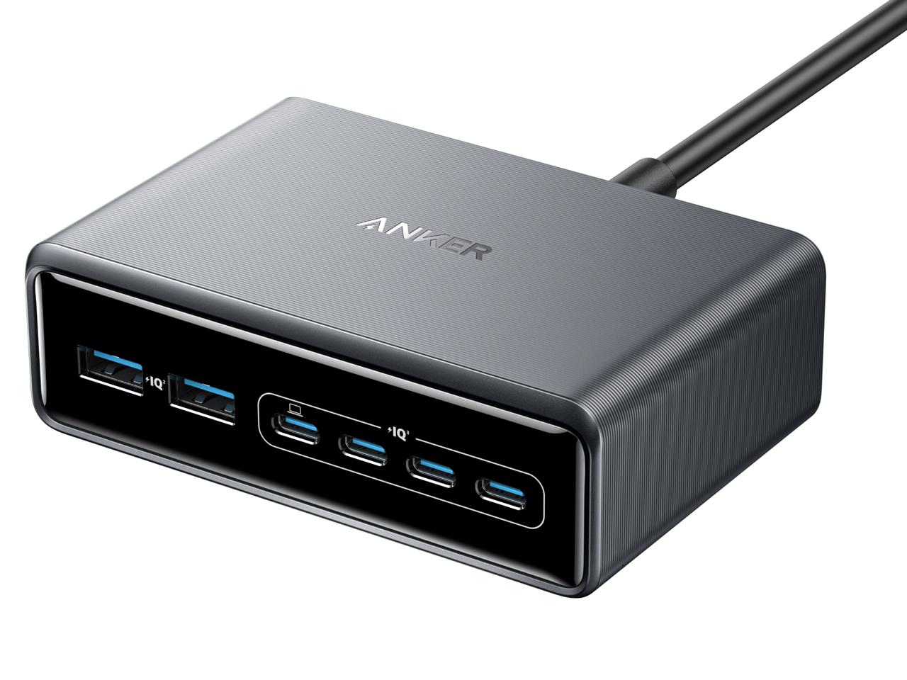 A2683N41 Anker Prime Charger (200W、6 Ports、GaN)  シルバー A2683N41 [6ポート /USB Power Delivery対応]